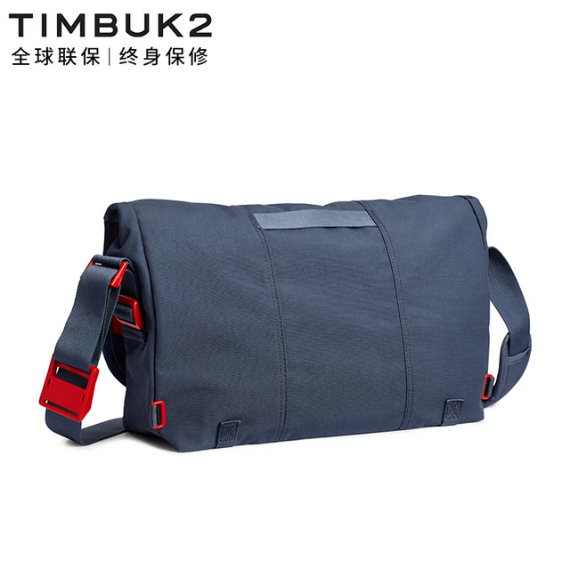 TIMBUK2 天霸 纯色邮差包经典斜挎包帆布信使包单肩包男休闲包背包送男友礼 青灰色/闪耀红 s