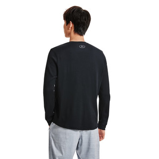 安德玛（UNDERARMOUR）秋冬DFO Waffle Henley男训练运动长袖T恤1302356 黑色001 XL