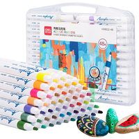 deli 得力 HM912-48 单头水性丙烯马克笔 48色