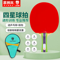 纯木乒乓球拍小乒乓球拍胶皮反胶训练球拍横拍双拍套装