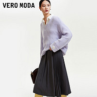 VERO MODA 针织衫女2024秋冬新款宽松套头V领针织衫简约气质韩系