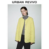 URBAN REVIVO UR2024冬季新款女装气质菱格绗缝设计简约轻薄羽绒服UWM140001