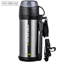 THERMOS 膳魔师 FFW-1003KS-MNB 304不锈钢保温壶 1L 深卡其布色