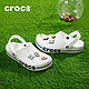 crocs 卡骆驰 洞洞鞋贝雅卡骆班轻便耐磨一脚蹬休闲鞋205089 白/深蓝