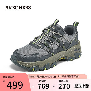 斯凯奇（Skechers）男女款复古老爹鞋户外登山徒步运动鞋237421 灰色/多彩色/GYMT