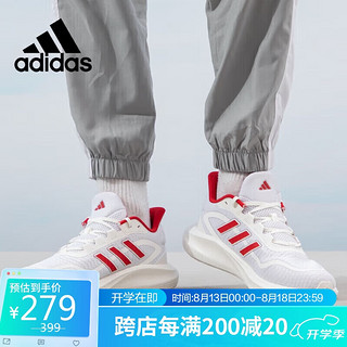 阿迪达斯 （adidas）男女鞋运动鞋潮鞋舒适耐磨减震休闲跑步鞋 41UK7.5码 白/红