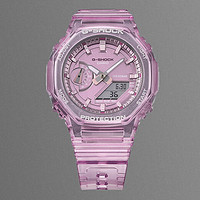 PLUS会员：CASIO 卡西欧 G-SHOCK 女士运动腕表 GMA-S2100SK-4APR