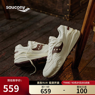 saucony 索康尼 SHADOW 6000RE男女运动休闲鞋复古运动鞋米褐 37.5