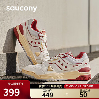 saucony 索康尼 CROSS 90 PRM休闲鞋男女经典复古情侣运动休闲板鞋米红41