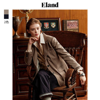 ELAND衣恋西装外套女经典休闲宽松通勤夹克西服2024秋季 藏青色(59)Navy S/160