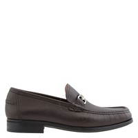 Salvatore Ferragamo 菲拉格慕 山胡桃木色 Salvatore Maurice 锤纹双色 Gancini 带扣乐福鞋