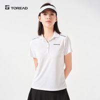 探路者春夏女式POLO短袖T恤户外运动速干衣轻薄透气干爽TAJK82262