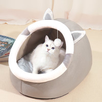 顽皮牛 猫窝四季通用狗窝冬季保暖睡窝睡觉半封闭安全感猫咪窝躲避屋猫床