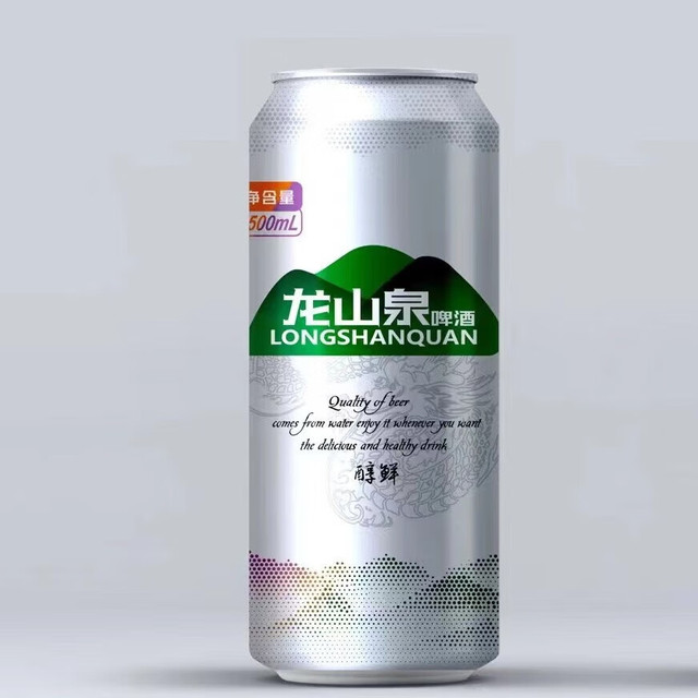 DRAGON SPRING 龙山泉 醇鲜啤酒500ml一罐9°清爽型