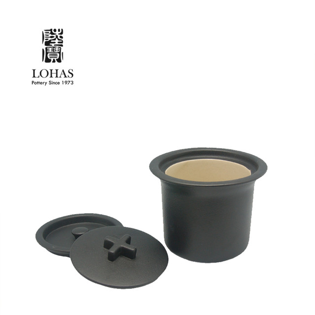 陆宝 炖盅隔水炖锅十字炖罐小汤盅陶瓷双盖锅炖汤陶锅炖肉蒸罐蒸盅