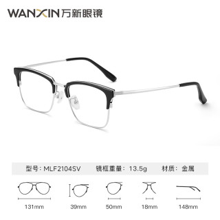 万新 1.67折射率 +多屏防蓝光超薄镜片+赠任选框（原厂加工）