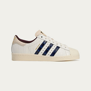 adidas ORIGINALS SUPERSTAR系列 Wales Bonner联名款 中性运动板鞋 JP7161 奇妙白/学院藏青蓝/红棕 38.5