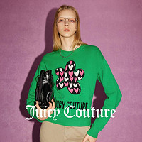 Juicy Couture 橘滋 花枝朵朵Logo图案提花女式毛衣