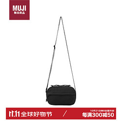 MUJI 無印良品 无印良品（MUJI）不易沾水 斜挎包 孩童 黑色 小包