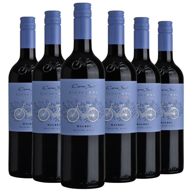 柯诺苏 Cono Sur 自行车限量版马尔贝克干红葡萄酒750ml 整箱