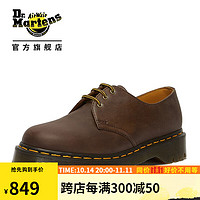 马丁（DR.MARTENS）1461 Bex 气质经典疯马皮厚底男女款3孔马丁单鞋 深棕色 37