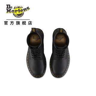 马丁（DR.MARTENS）1460 Greasy英伦男女款秋季舒适哑光软皮女马丁靴 黑色 38