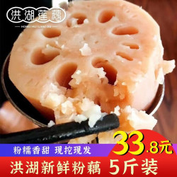洪湖农家 洪湖粉藕 莲藕 火锅食材 生鲜 新鲜蔬菜 洪湖莲藕 湖北特产买菜 粉藕3斤普快