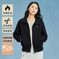 XTEP 特步 翻领女士夹克保暖针织外套时尚百搭运动服外套