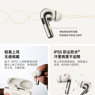 OPPO Enco X3 入耳式真无线双动圈主动降噪蓝牙耳机 雅黑 有线充版