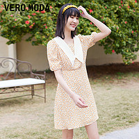 VERO MODA 奥莱春秋清仓法式优雅甜美碎花娃娃领气质连衣裙子