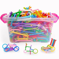 DALA 达拉 聪明积木玩具棒塑料拼装插男孩女2-3-6周岁7-10益智力4幼儿童玩具