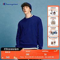 Champion 冠军2024春季纯色圆领卫衣男时尚休闲潮牌上衣女 深蓝色 2XL