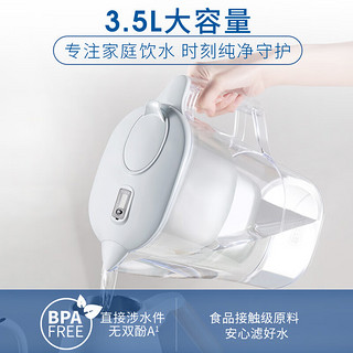 碧然德（brita） 家用滤水壶净水壶滤芯3.5L大容量 晨汐水壶蓝色+专家版滤芯5枚（1壶6芯）