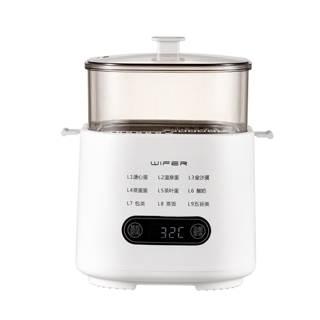 品味生活好夫人 WIFER 蒸蛋器预约定时早餐机 纯白 单层