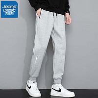 JEANSWEST 真维斯 休闲裤男士2024新款春秋季 浅灰（束脚） XL（建议125-140斤）