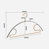 WISE 名至 衣架家用衣挂晾衣宽肩防滑无痕铝合金衣架子晒衣服轻奢衣撑挂衣架