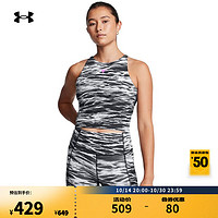 安德玛 UNDERARMOUR）秋冬Project Rock强森女子弹力训练运动背心1388090 黑色001 S