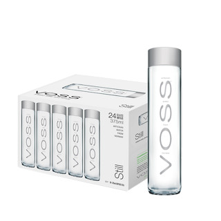 VOSS 芙丝 挪威进口天然泉水饮用水375ml*24瓶高端玻璃瓶