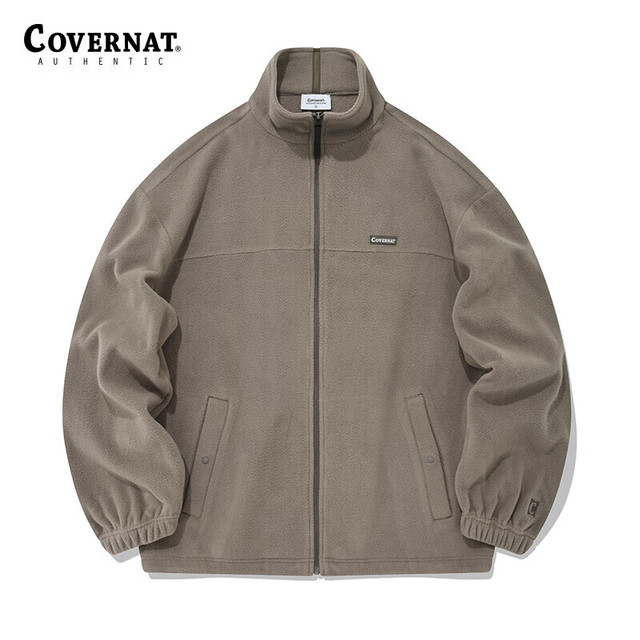 COVERNAT 男女同款 毛绒拉链外套