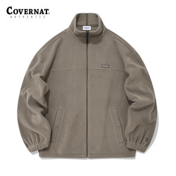 COVERNAT 男女同款 毛绒拉链外套