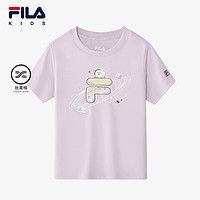 FILA 斐乐 KIDS斐乐童装男女童短袖T恤2024夏季新款儿童纯棉星球半袖