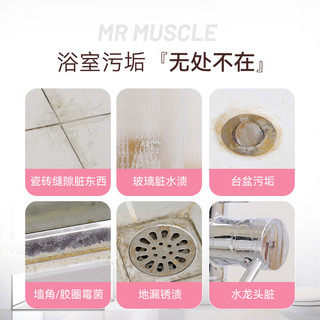 威猛先生（Mr Muscle）浴室清洁泡泡(铃兰玫瑰)500g 墙面瓷砖玻璃强力去污除水垢 浴室清洁500g (铃兰玫瑰)