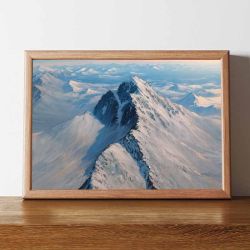 youle 佑勒 坤里雪山搞笑挂画风景装饰画蔡徐坤肖像挂画ikun创意礼物北欧风横 雪山-错觉图 10寸