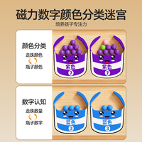磁力迷宫走珠3到6岁儿童益智专注力训练磁性玩具2-4宝宝练注意力5