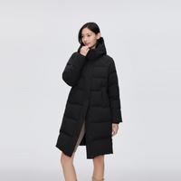 【24年】冬季女中长款舒适生活可脱卸帽羽绒服