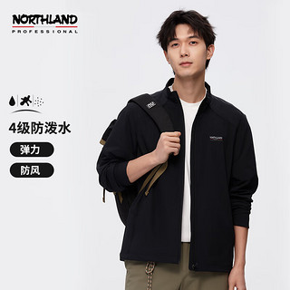 NORTHLAND 诺诗兰 弹力外套男春夏户外运动上衣休闲外套NTJDH5103E 纯黑色 180