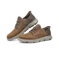 SKECHERS 斯凯奇 闪穿Slip ins男士商务休闲鞋皮鞋舒适通勤一脚蹬205046