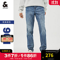 杰克·琼斯（JACK&JONES）衣服男装901修身牛仔裤男弹性品牌男裤休闲高档潮流四季款小脚裤 053中牛仔蓝 175/80A/MR