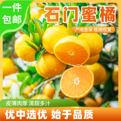 京百味 湖南石门蜜桔 净重4.5-5斤 单果55-65mm 源头直发包邮