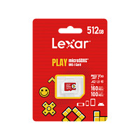 Lexar 雷克沙 PLAY系列 Micro-SD存储卡 512GB（UHS-I、V30、U3、A2）